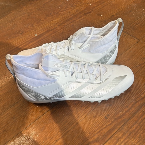 Adidas White Football Cleats High-Top Design - Picture 6 of 6